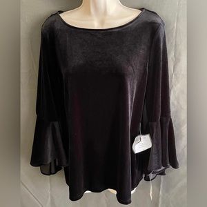 NWT women's velvet /velour top + mask MSK (M) MSRP $65